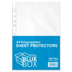 The Blue Box A4 PVC Filing Pockets 100's